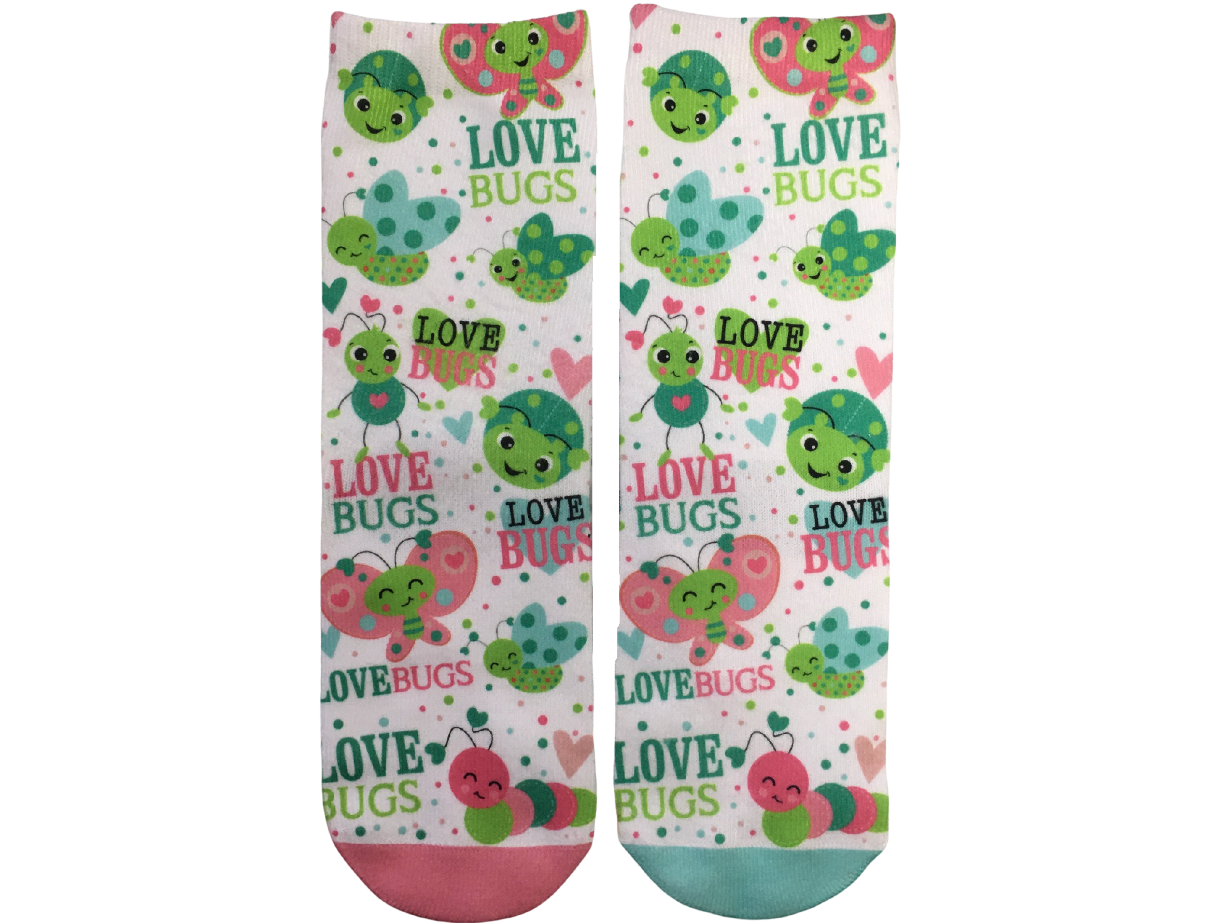 Love Bug Crew Socks for Kids
