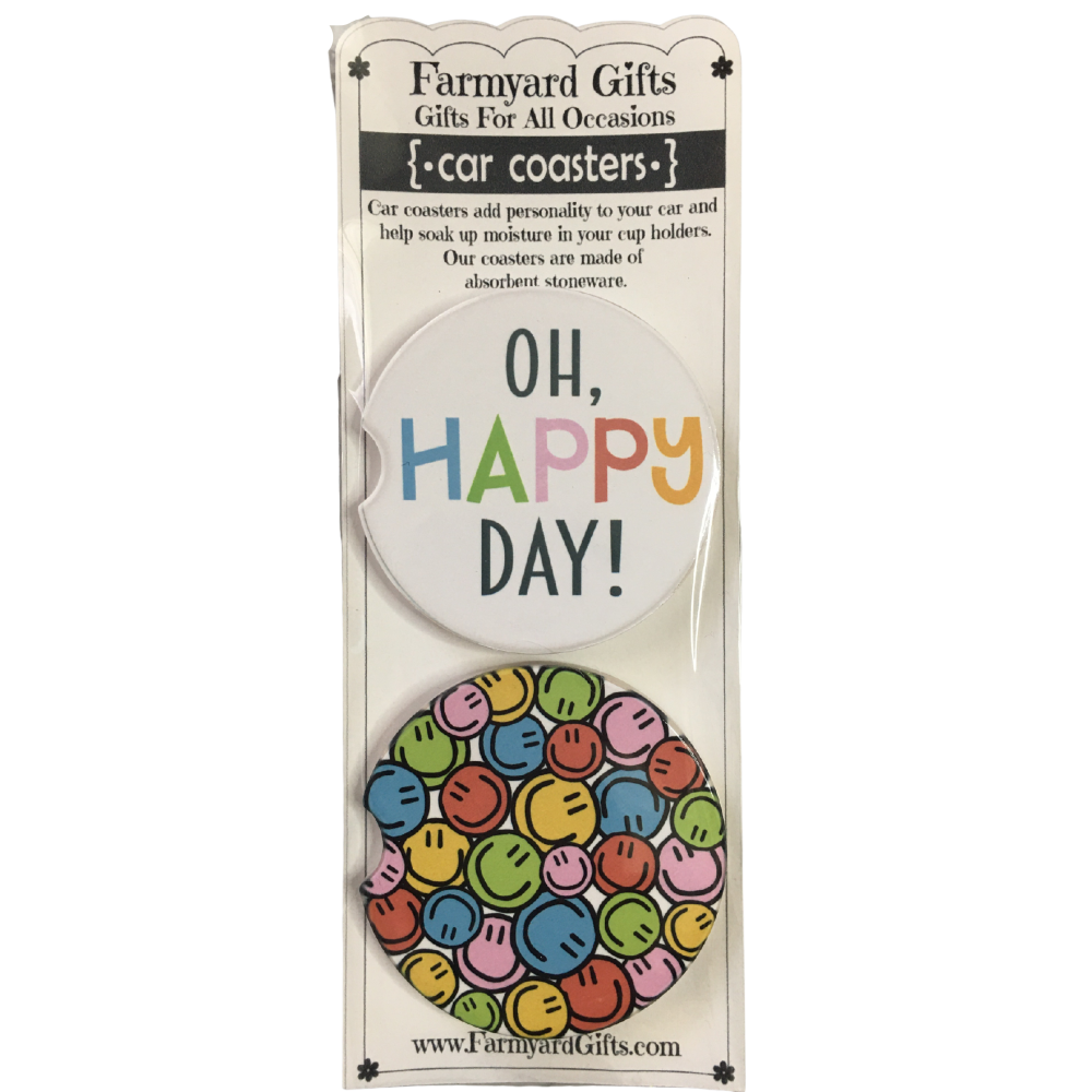 Oh Happy Day - New - Car Coasters