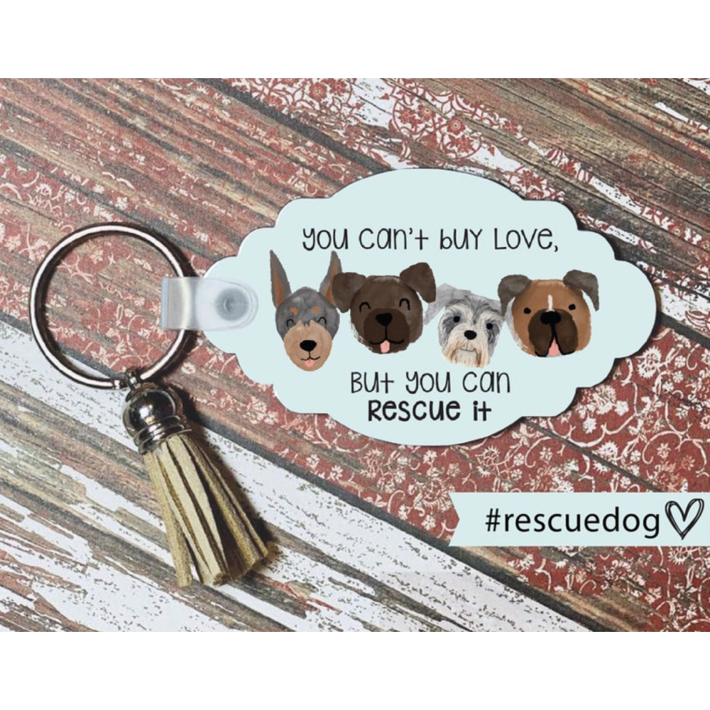 Rescue Dog Keychain - Front