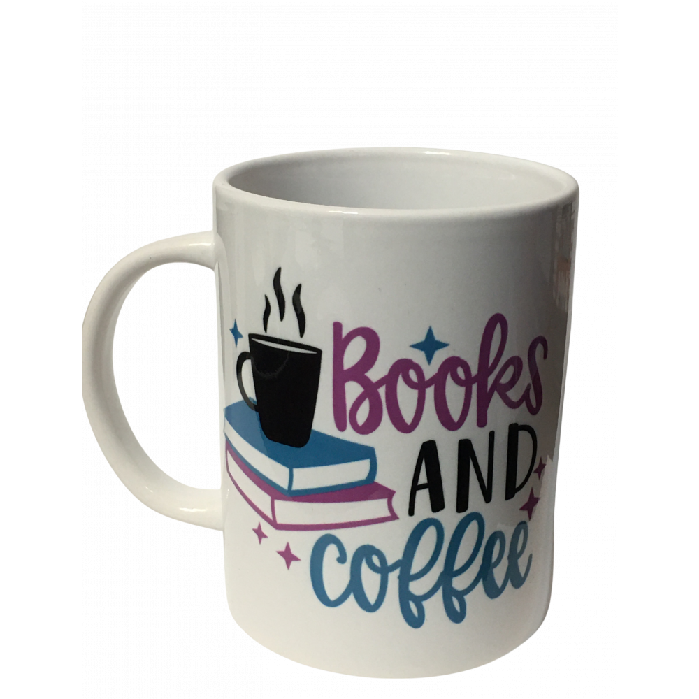 Books and Coffee Mug - Back