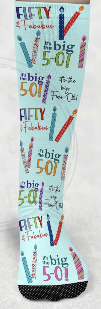 50th Birthday Sock