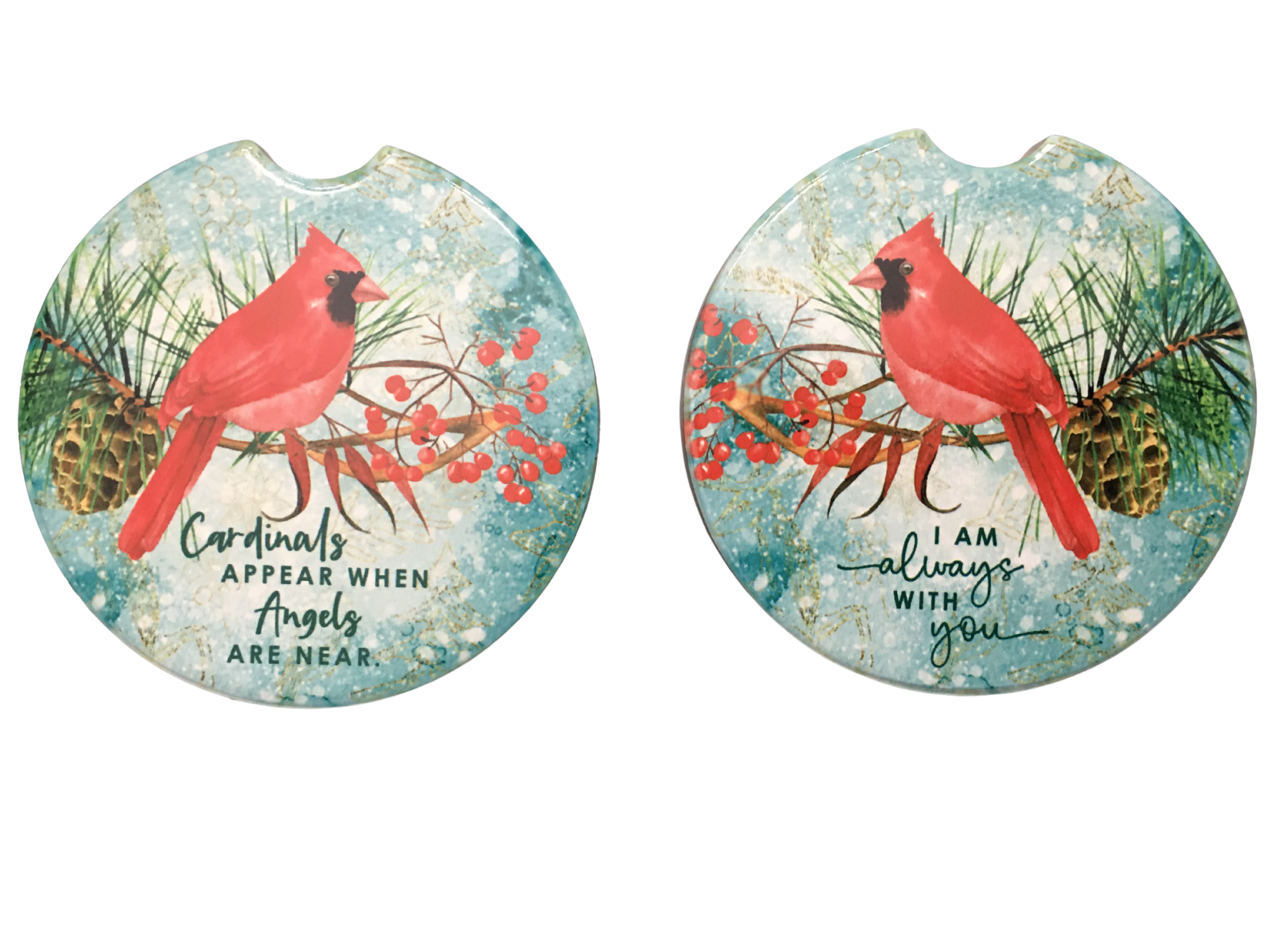 Car Coasters - Cardinals Appear When Angels Are Near
