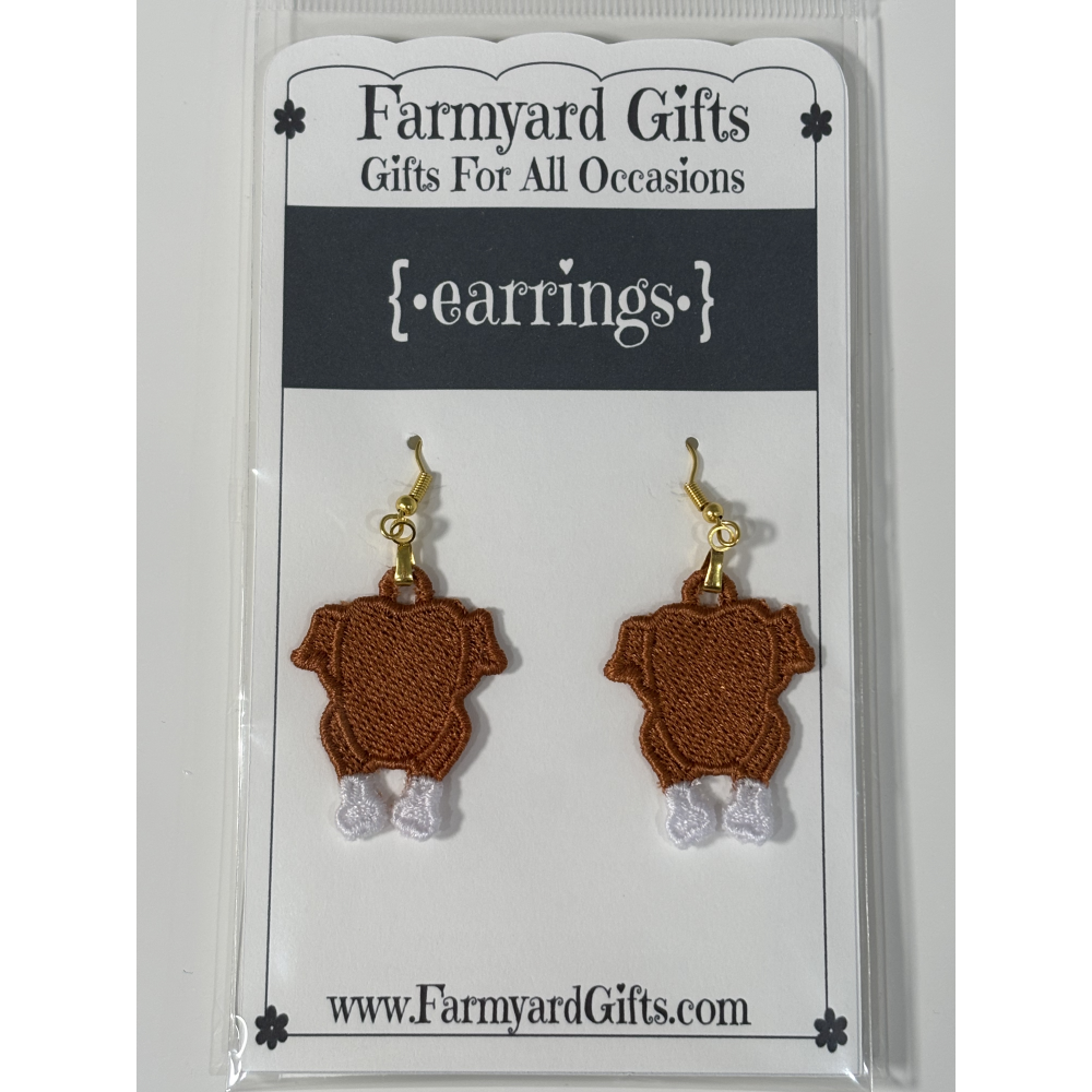 Embroidered Turkey Earrings